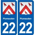 22 Plancoët blason ville autocollant plaque sticker