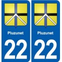 22 Plancoët blason ville autocollant plaque sticker