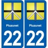 22 Plancoët blason ville autocollant plaque sticker