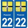 22 Plancoët blason ville autocollant plaque sticker