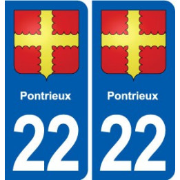 22 Plancoët blason ville autocollant plaque sticker