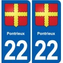 22 Plancoët blason ville autocollant plaque sticker
