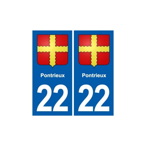 22 Plancoët blason ville autocollant plaque sticker