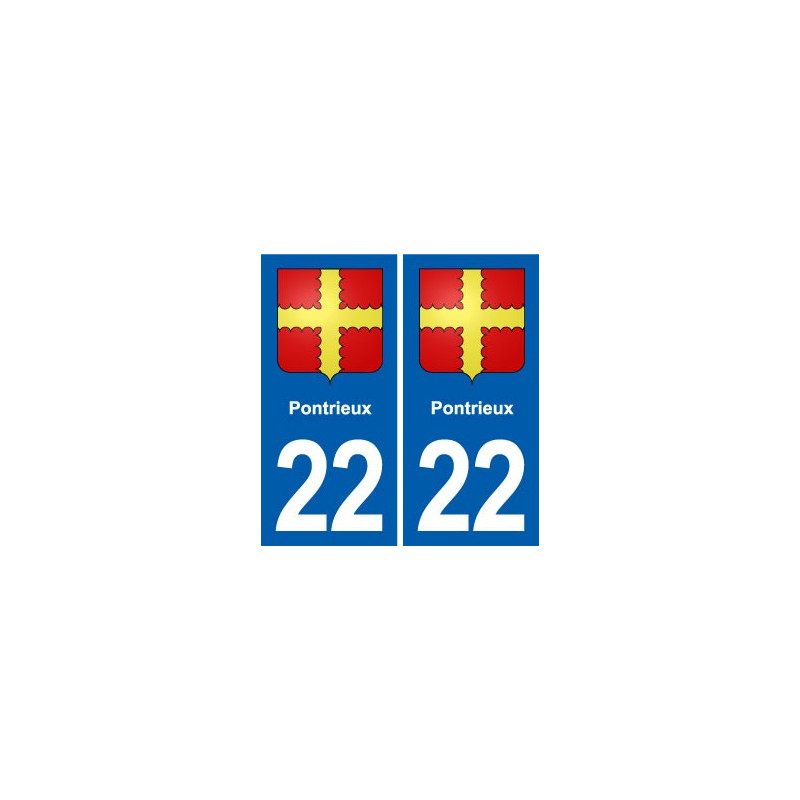 22 Plancoët blason ville autocollant plaque sticker