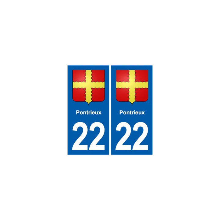 22 Plancoët blason ville autocollant plaque sticker