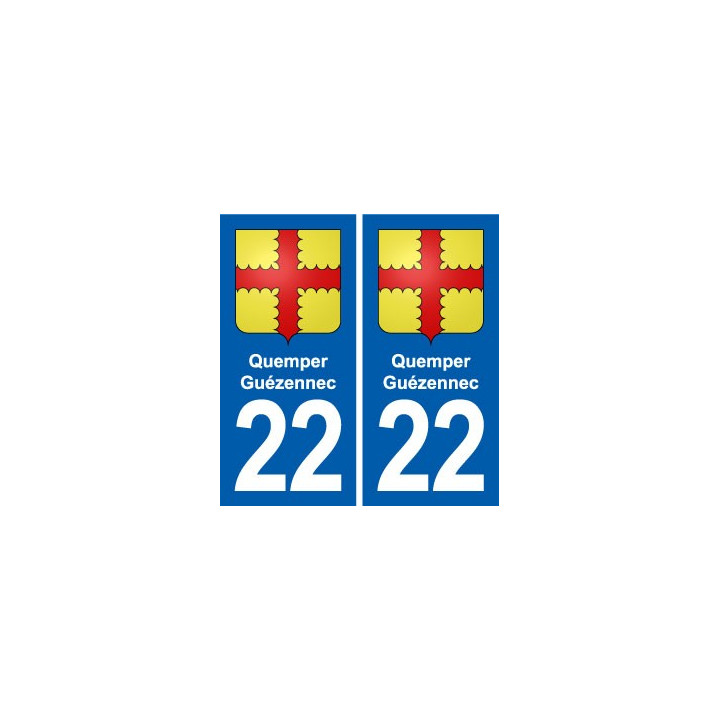 22 Quemper-Guézennec blason ville autocollant plaque sticker