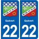 22 Plancoët blason ville autocollant plaque sticker