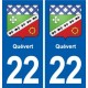22 Plancoët blason ville autocollant plaque sticker
