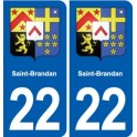 22 Plancoët blason ville autocollant plaque sticker