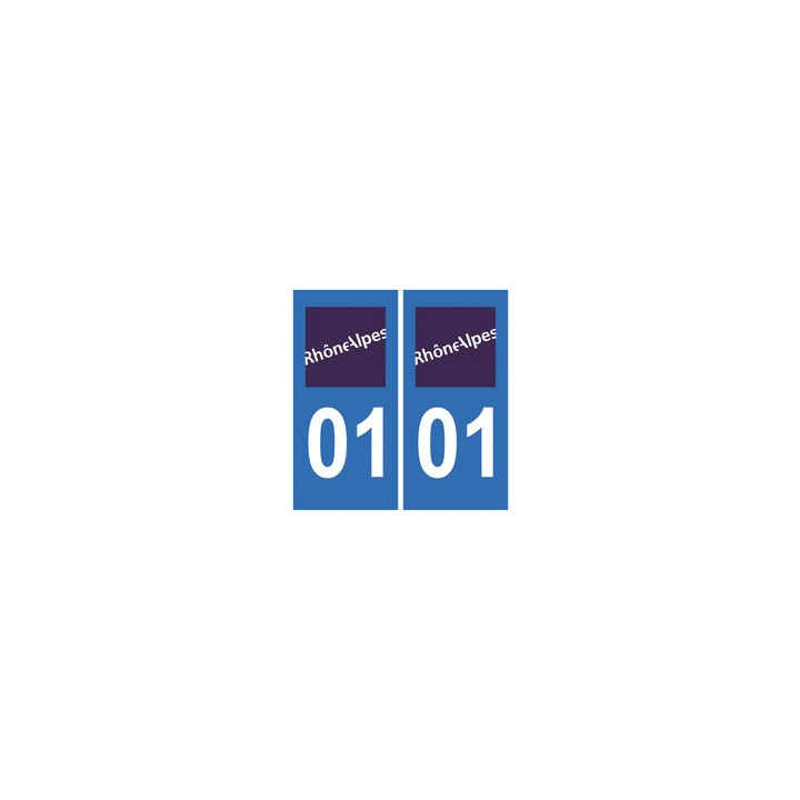 01 Ain autocollant plaque