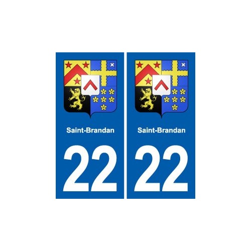 22 Plancoët blason ville autocollant plaque sticker