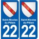 22 Plancoët blason ville autocollant plaque sticker