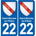 22 Plancoët blason ville autocollant plaque sticker