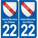 22 Plancoët blason ville autocollant plaque sticker
