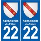 22 Plancoët blason ville autocollant plaque sticker