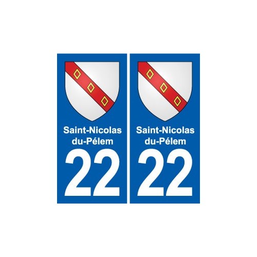 22 Plancoët blason ville autocollant plaque sticker