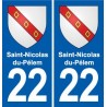 22 Plancoët blason ville autocollant plaque sticker