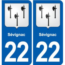 22 Plancoët blason ville autocollant plaque sticker