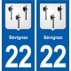 22 Plancoët blason ville autocollant plaque sticker