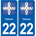 22 Plancoët blason ville autocollant plaque sticker
