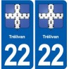 22 Plancoët blason ville autocollant plaque sticker