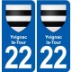 22 Plancoët blason ville autocollant plaque sticker