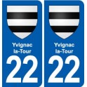 22 Plancoët blason ville autocollant plaque sticker