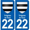 22 Plancoët blason ville autocollant plaque sticker