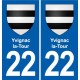 22 Plancoët blason ville autocollant plaque sticker