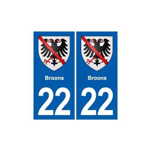 22 Plancoët blason ville autocollant plaque sticker