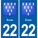 22 Plancoët blason ville autocollant plaque sticker