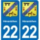22 Plancoët blason ville autocollant plaque sticker