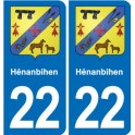 22 Plancoët blason ville autocollant plaque sticker