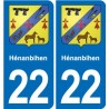 22 Plancoët blason ville autocollant plaque sticker