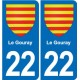 22 Plancoët blason ville autocollant plaque sticker