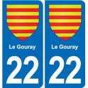 22 Plancoët blason ville autocollant plaque sticker