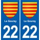 22 Plancoët blason ville autocollant plaque sticker