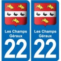 22 Plancoët blason ville autocollant plaque sticker