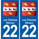 22 Plancoët blason ville autocollant plaque sticker