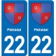 22 Plancoët blason ville autocollant plaque sticker