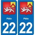 22 Plancoët blason ville autocollant plaque sticker