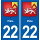 22 Plancoët blason ville autocollant plaque sticker