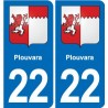 22 Plancoët blason ville autocollant plaque sticker
