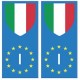 Italie europe drapeau Autocollant