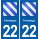 22 Plancoët blason ville autocollant plaque sticker