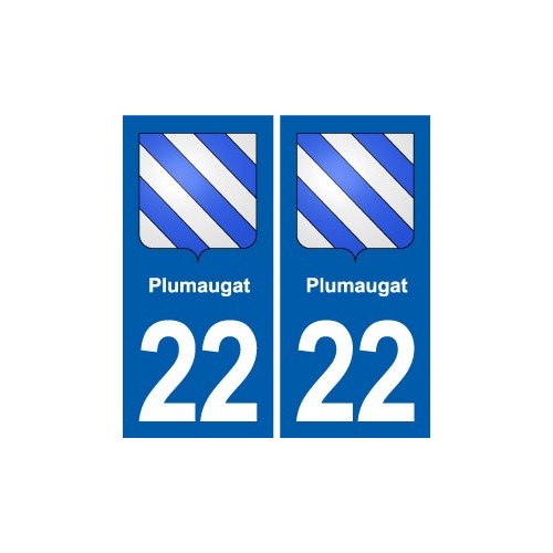 22 Plancoët blason ville autocollant plaque sticker