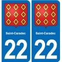 22 Plancoët blason ville autocollant plaque sticker