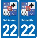 22 Plancoët blason ville autocollant plaque sticker