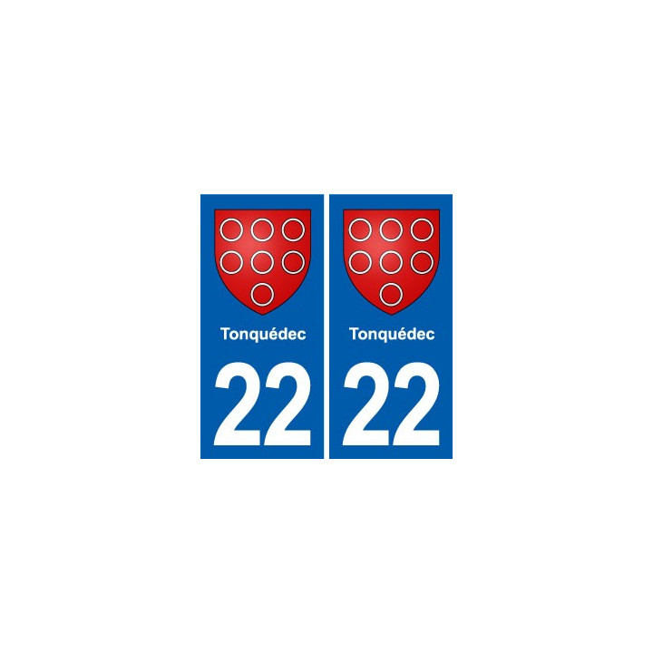 22 Plancoët blason ville autocollant plaque sticker