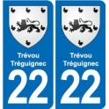 22 Plancoët blason ville autocollant plaque sticker